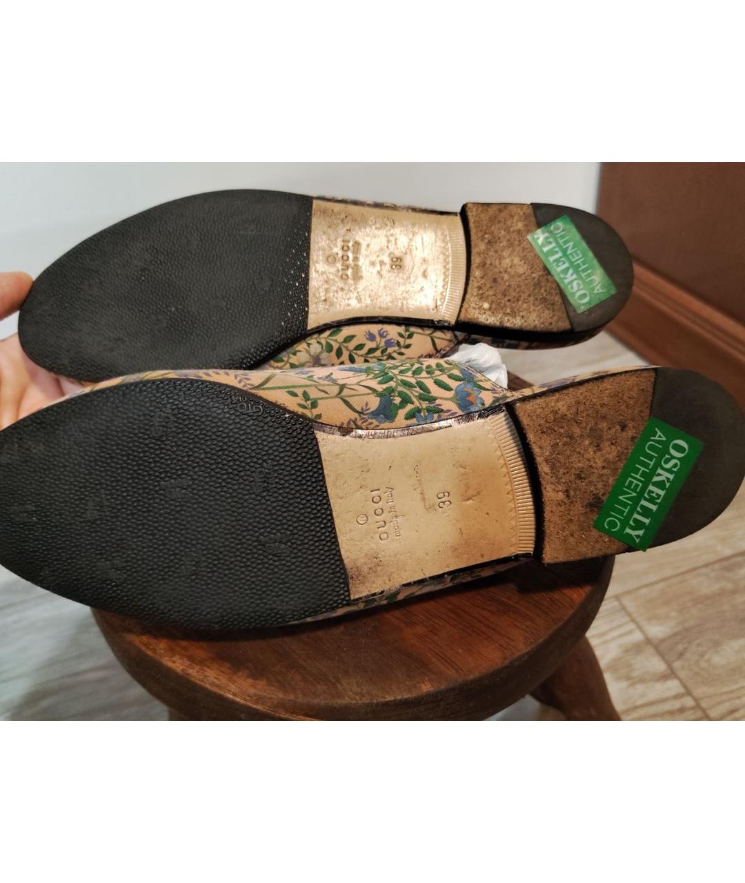 GUCCI Мульти текстильные мюли, фото 6