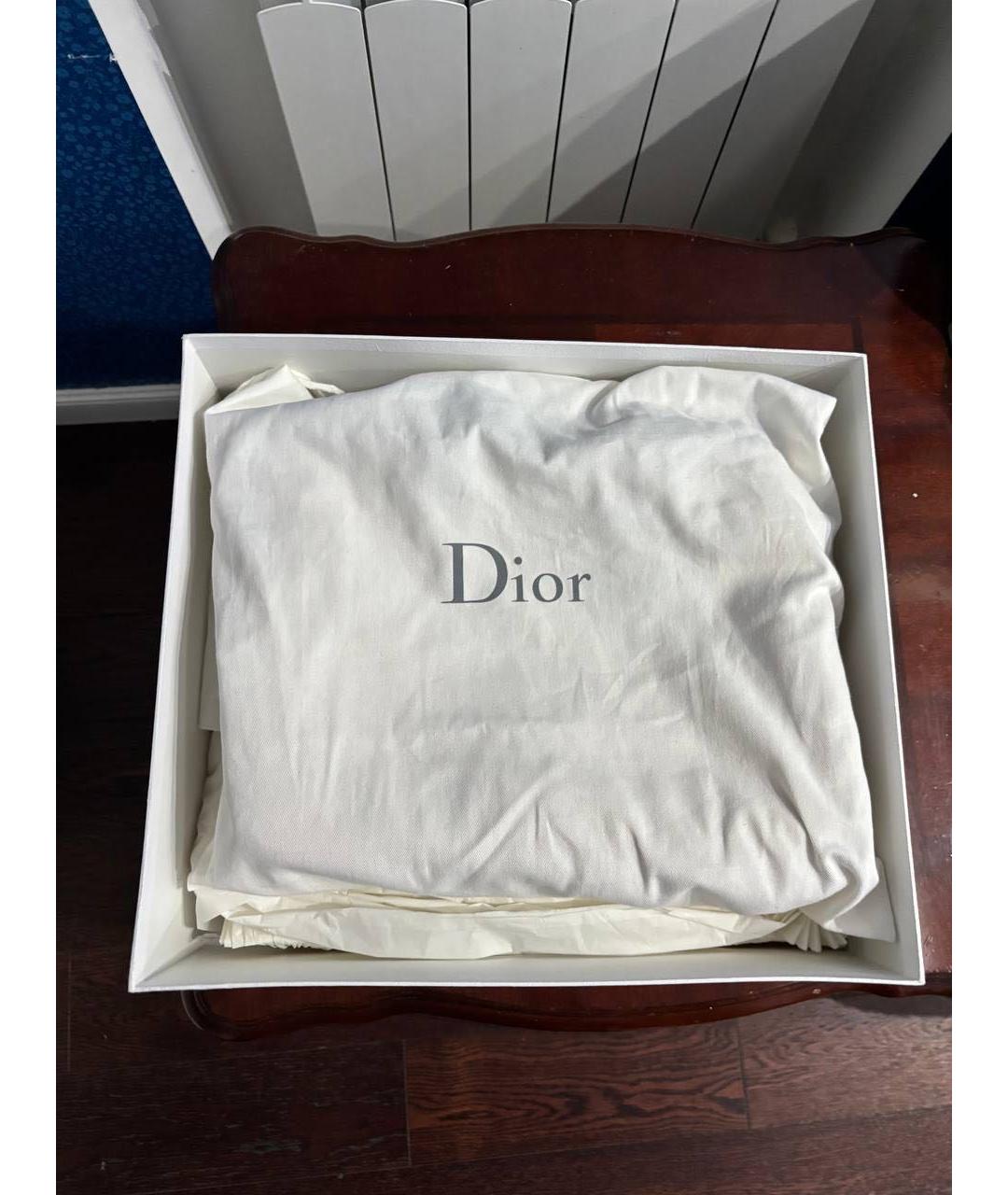 CHRISTIAN DIOR Желтая кожаная сумка тоут, фото 6