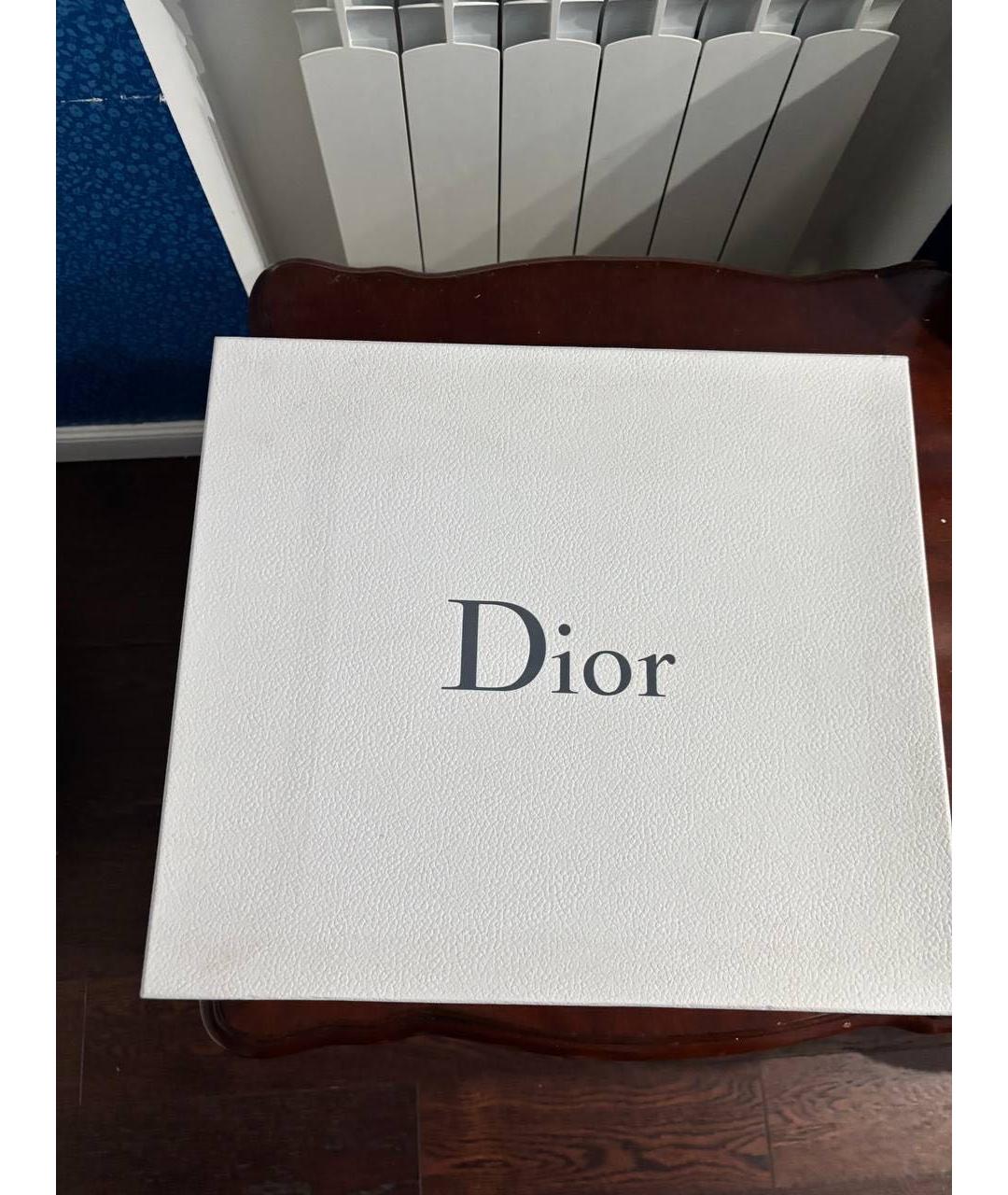 CHRISTIAN DIOR Желтая кожаная сумка тоут, фото 5