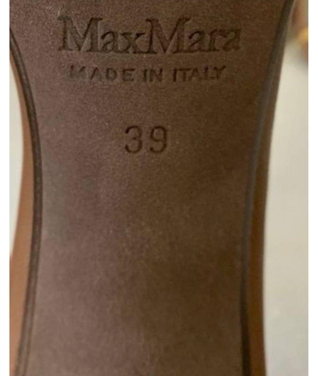 MAX MARA Коричневые кожаные туфли, фото 8