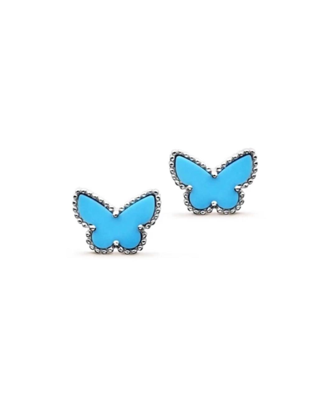 VAN CLEEF & ARPELS Голубые серьги из белого золота, фото 1