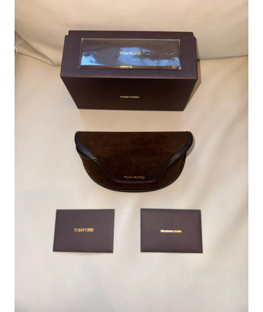 TOM FORD Коричневые пластиковые солнцезащитные очки, фото 6