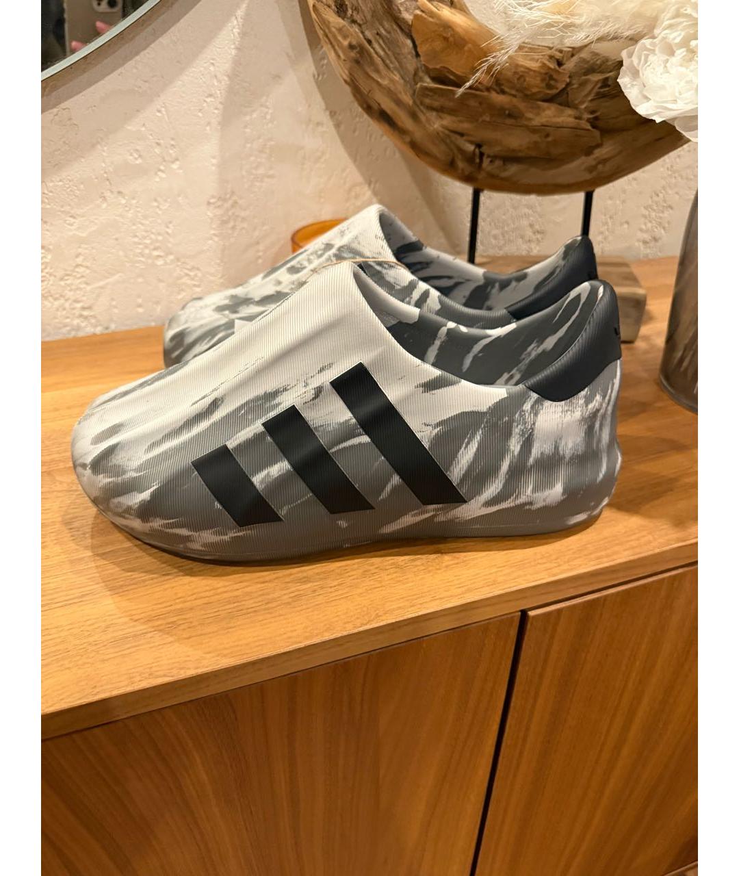 ADIDAS Антрацитовые резиновые низкие кроссовки / кеды, фото 5