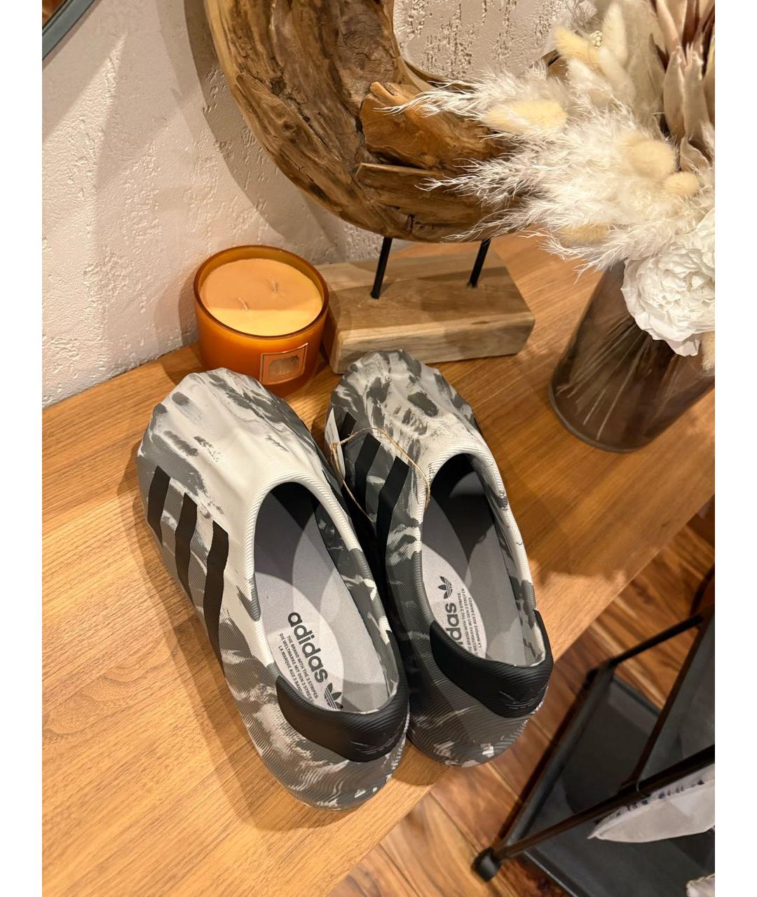 ADIDAS Антрацитовые резиновые низкие кроссовки / кеды, фото 3
