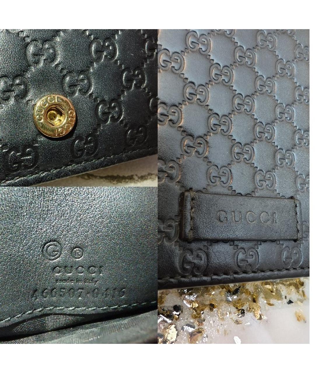 GUCCI Черная кожаная сумка с короткими ручками, фото 6