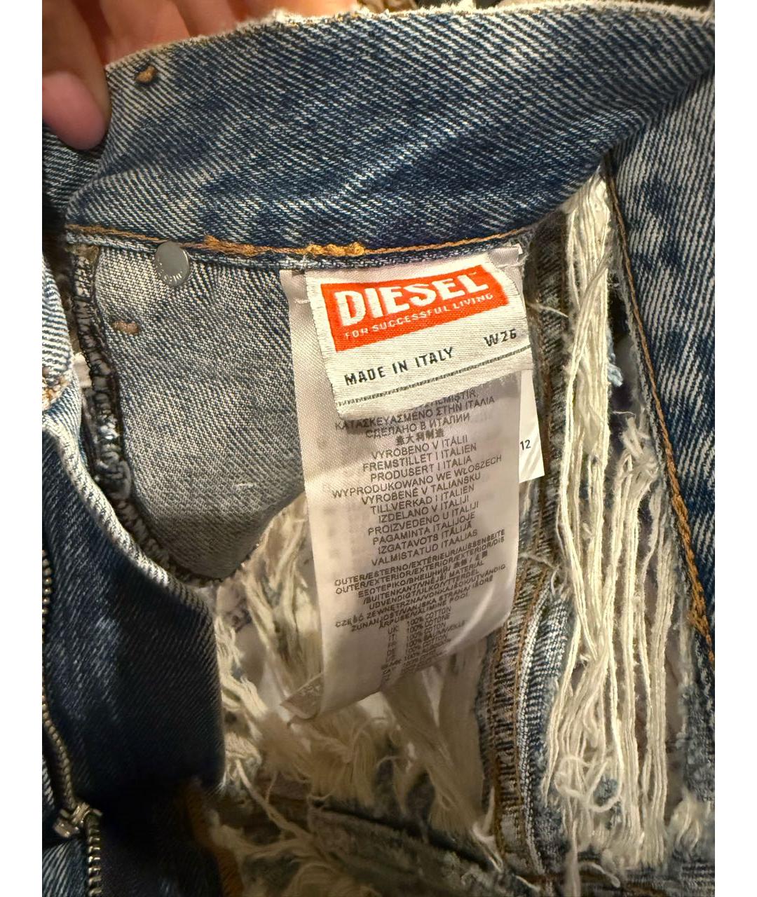 DIESEL Голубые деним шорты, фото 4