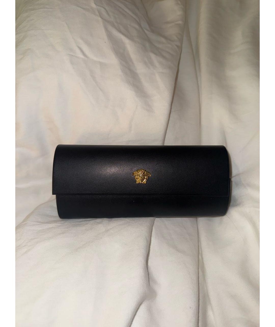 VERSACE Черные пластиковые солнцезащитные очки, фото 4