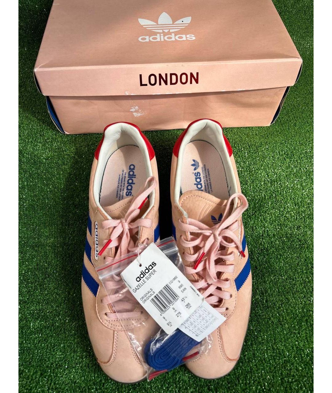 ADIDAS Розовые замшевые низкие кроссовки / кеды, фото 4