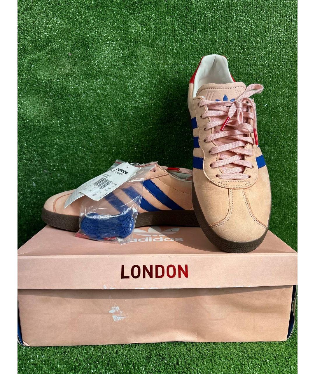 ADIDAS Розовые замшевые низкие кроссовки / кеды, фото 3