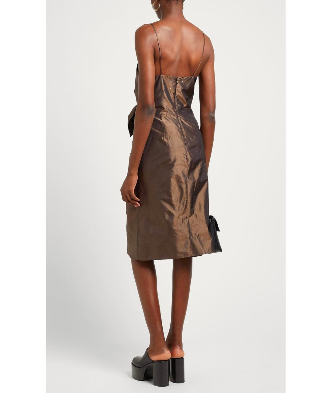 MAISON MARGIELA Коричневое коктейльное платье, фото 3