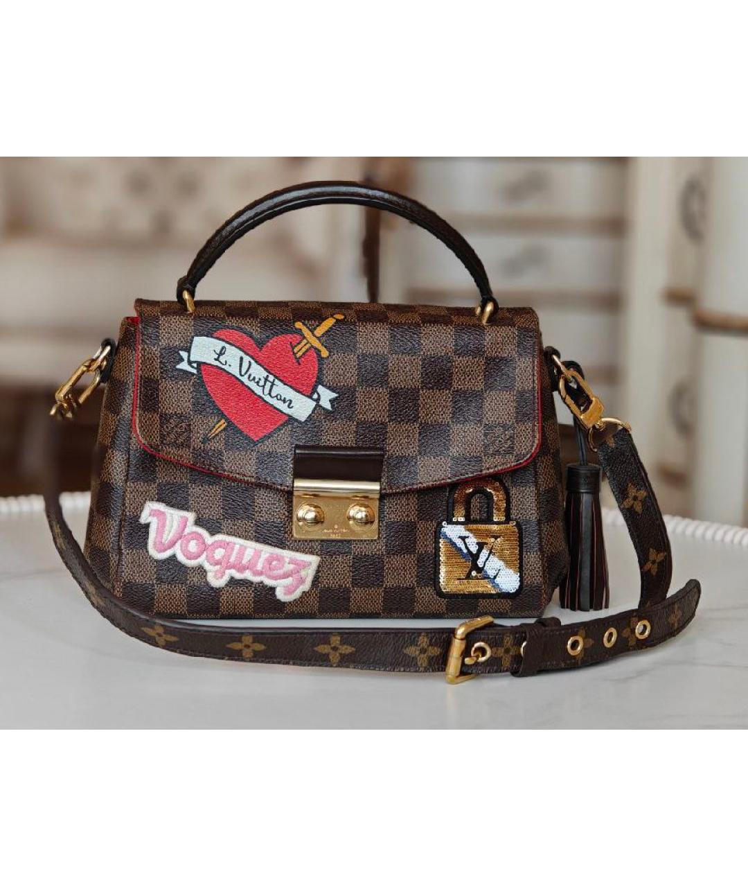 LOUIS VUITTON Коричневая сумка с короткими ручками, фото 8