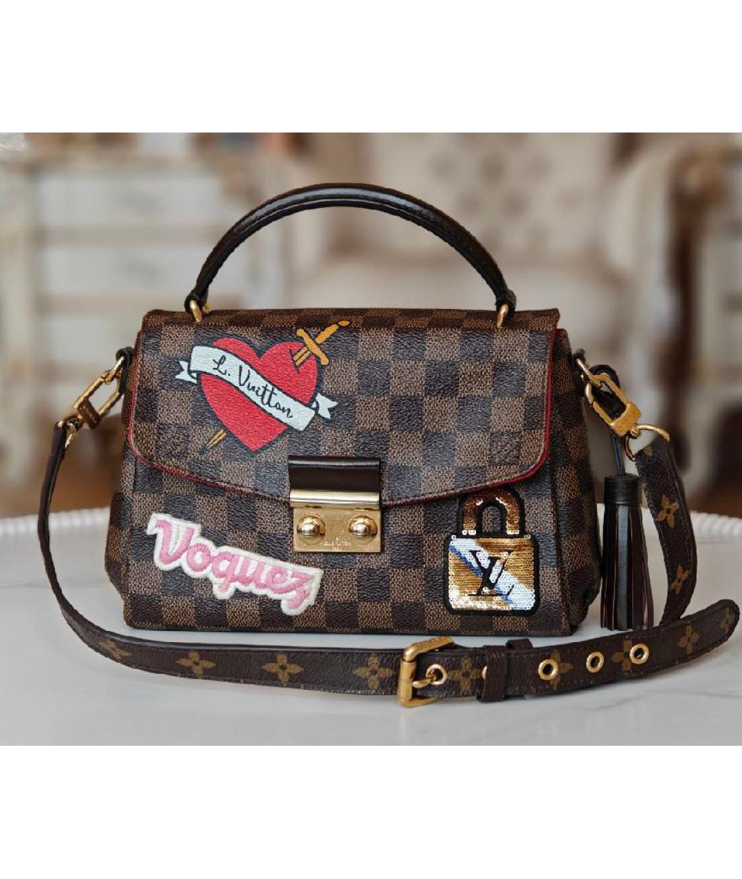 LOUIS VUITTON Коричневая сумка с короткими ручками, фото 9