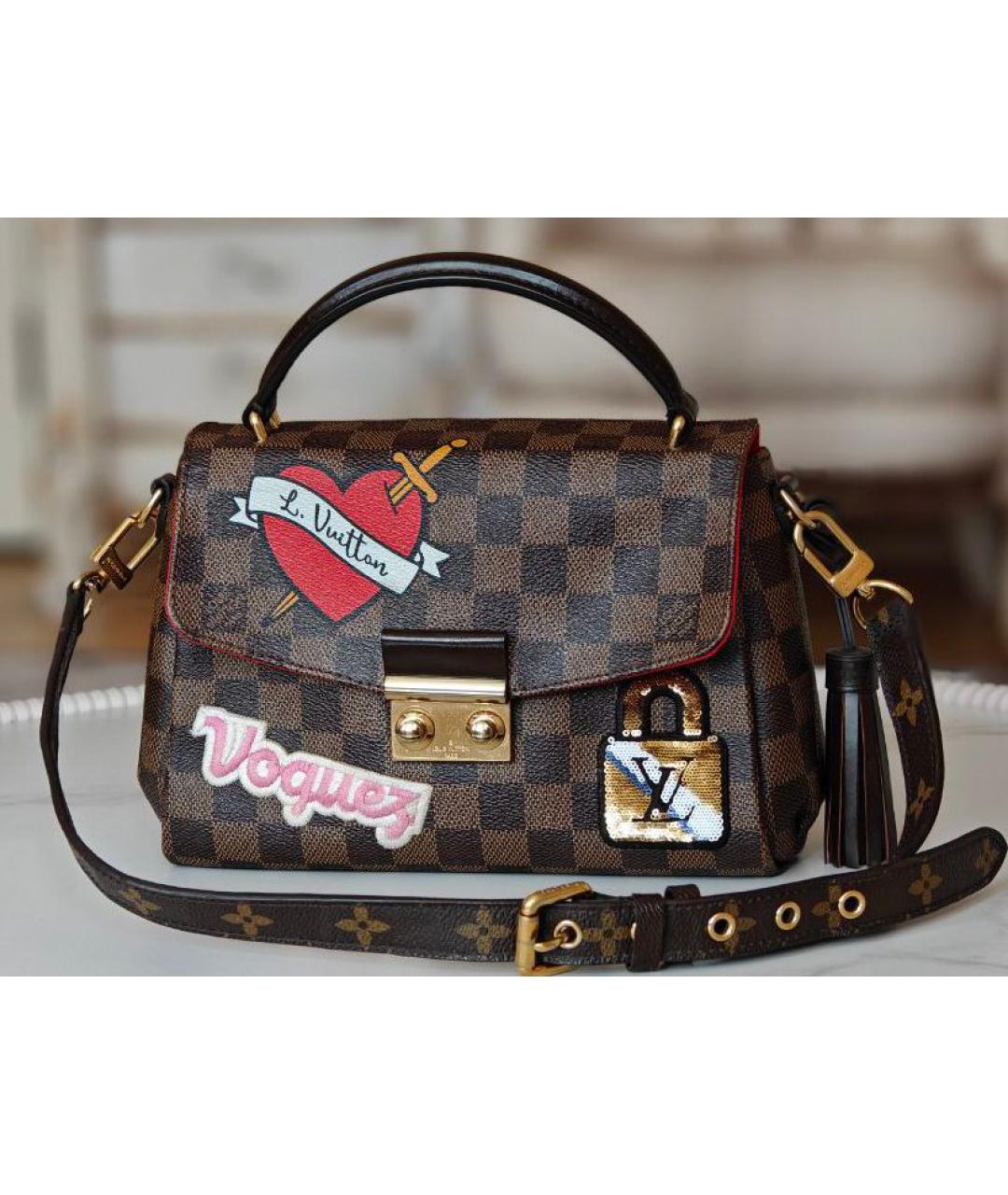 LOUIS VUITTON Коричневая сумка с короткими ручками, фото 2