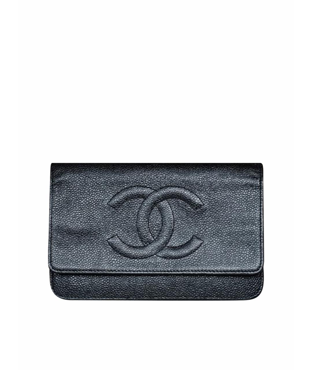 CHANEL Черная кожаная сумка с короткими ручками, фото 1