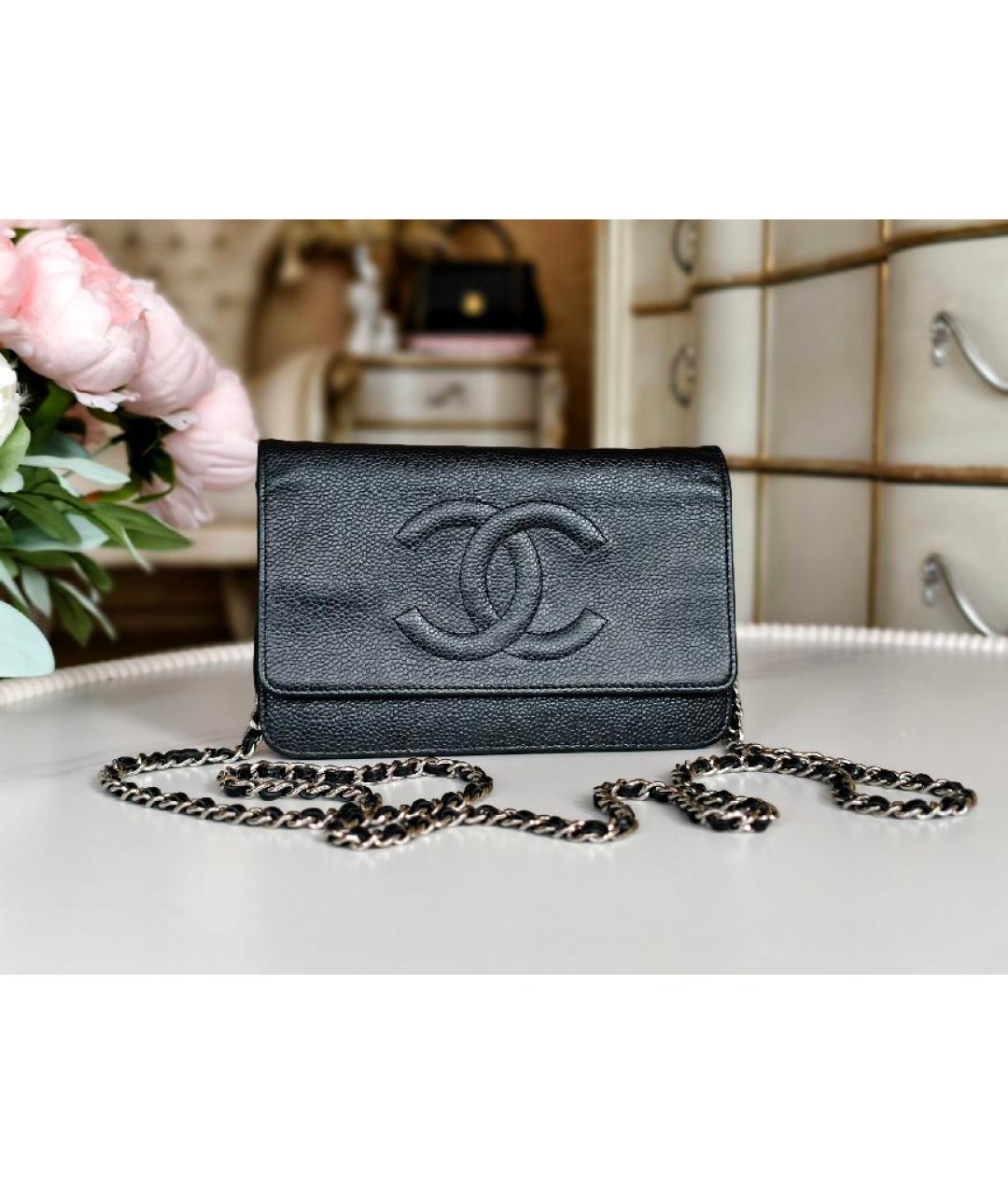 CHANEL Черная кожаная сумка с короткими ручками, фото 2