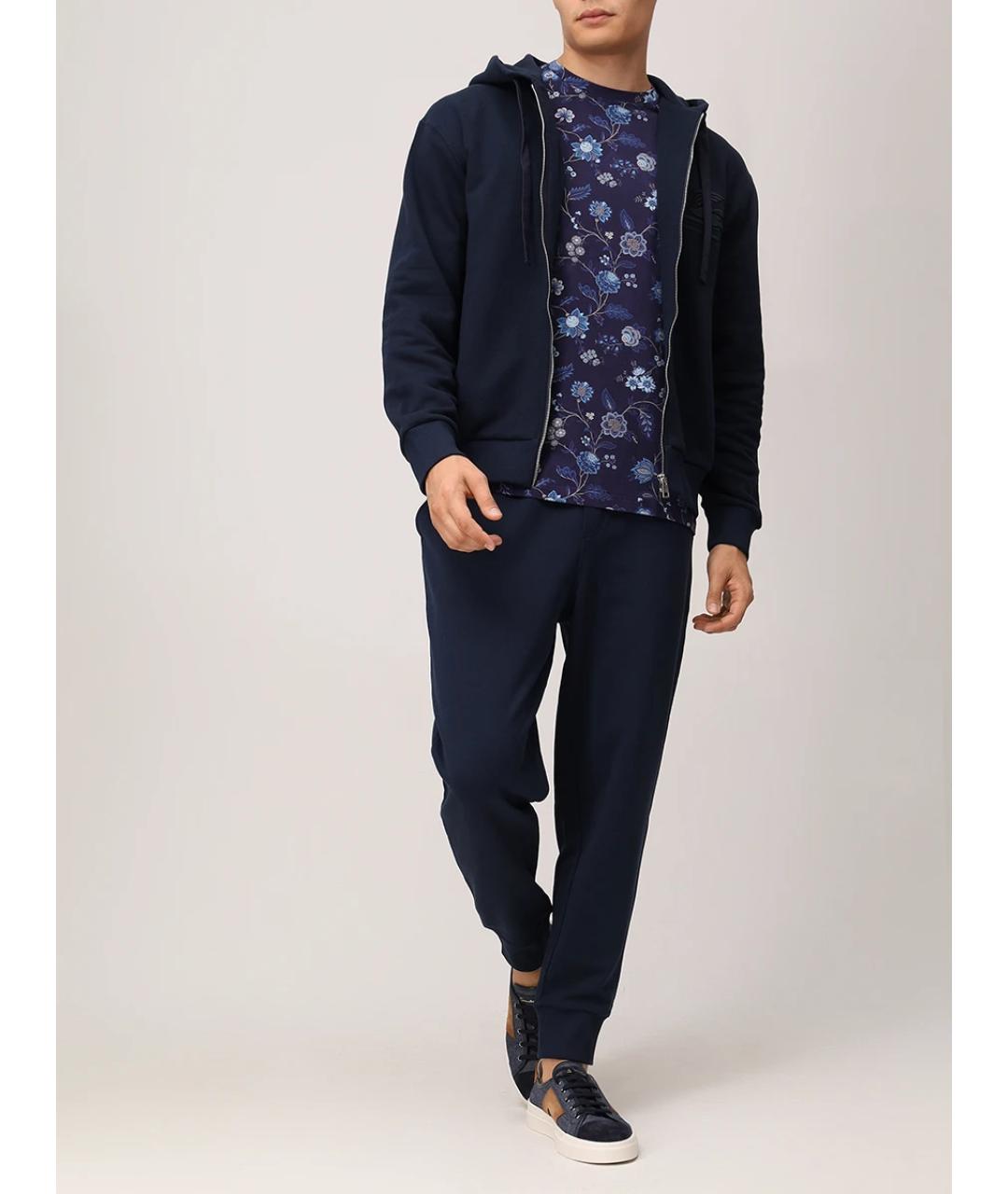 ETRO Синяя хлопковая футболка, фото 2
