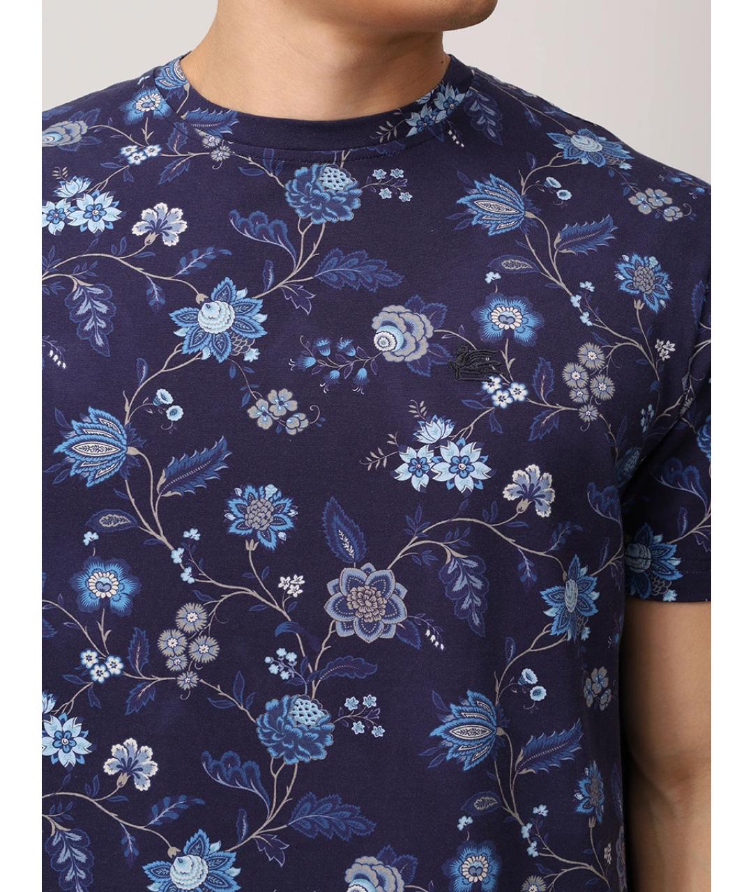 ETRO Синяя хлопковая футболка, фото 5