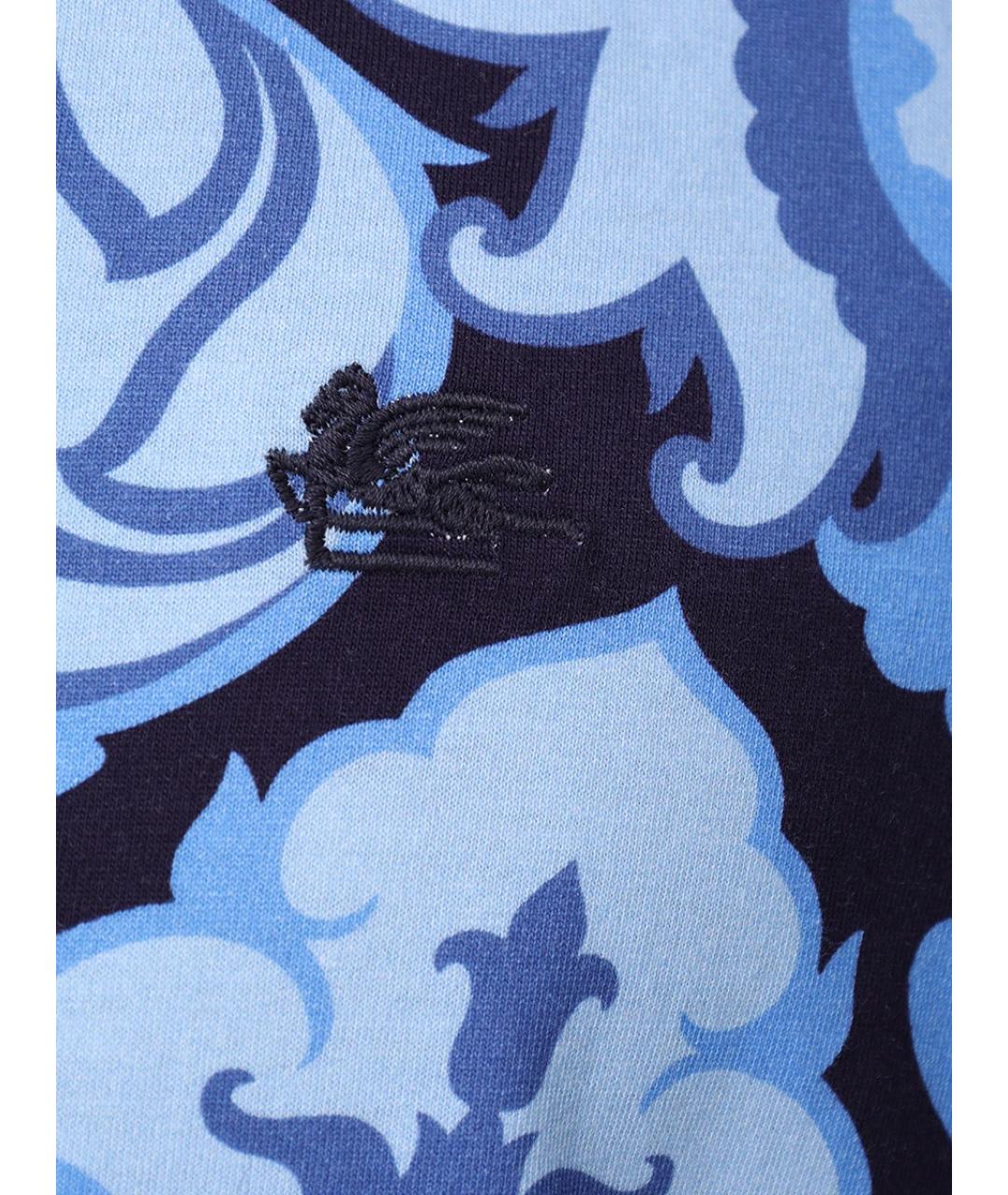 ETRO Голубая хлопковая футболка, фото 6