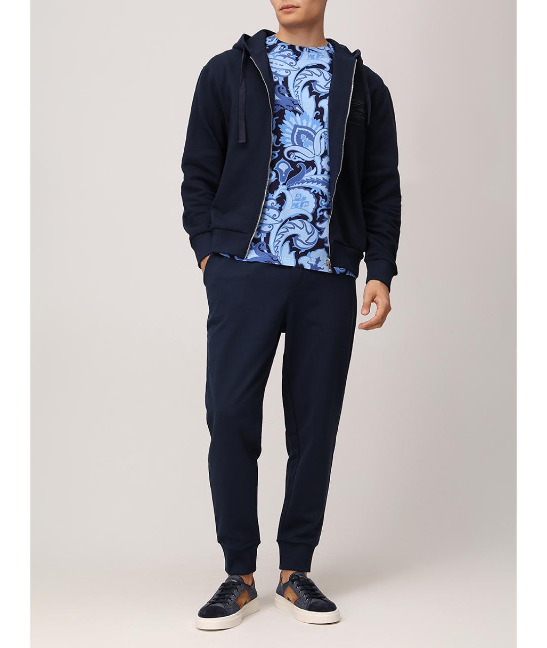 ETRO Голубая хлопковая футболка, фото 2