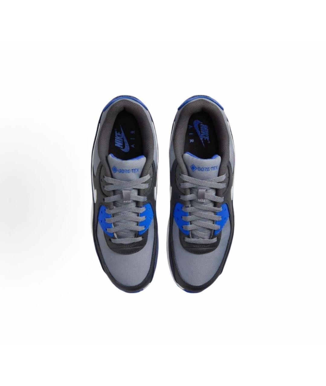 NIKE Серые кожаные низкие кроссовки / кеды, фото 2