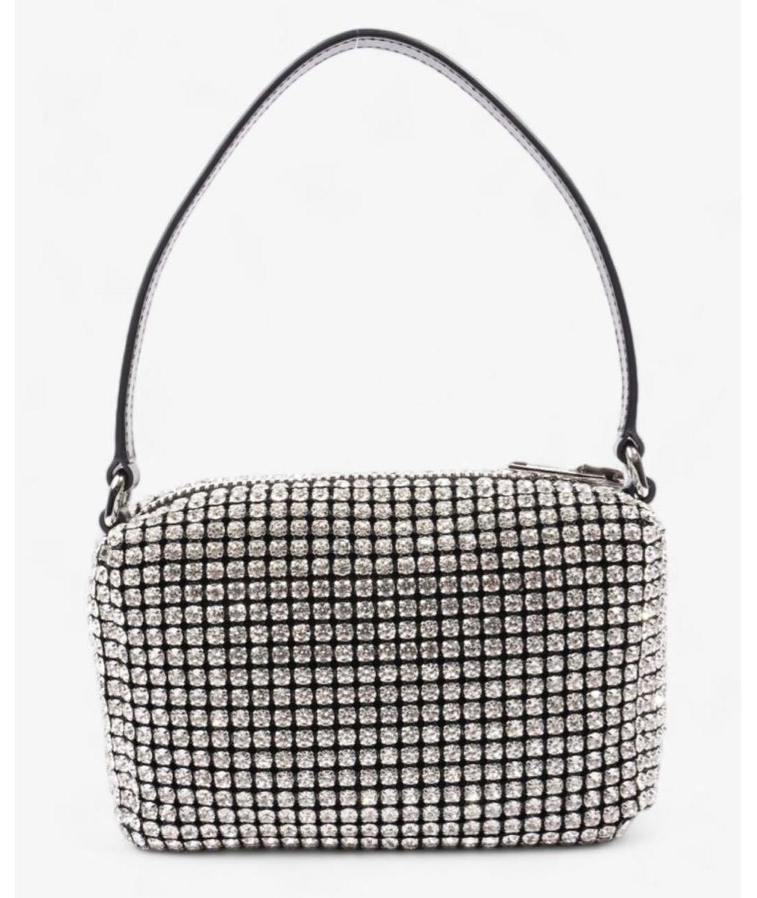 ALEXANDER WANG Серебряная кожаная сумка с короткими ручками, фото 2