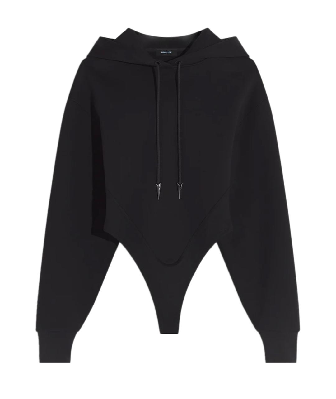 MUGLER Черное хлопковое боди, фото 1