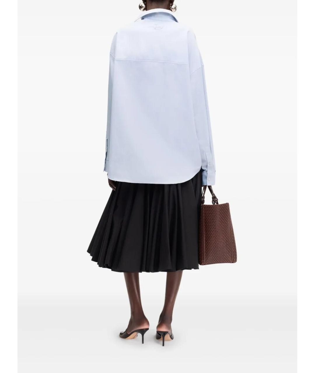 JACQUEMUS Голубая хлопковая рубашка, фото 4
