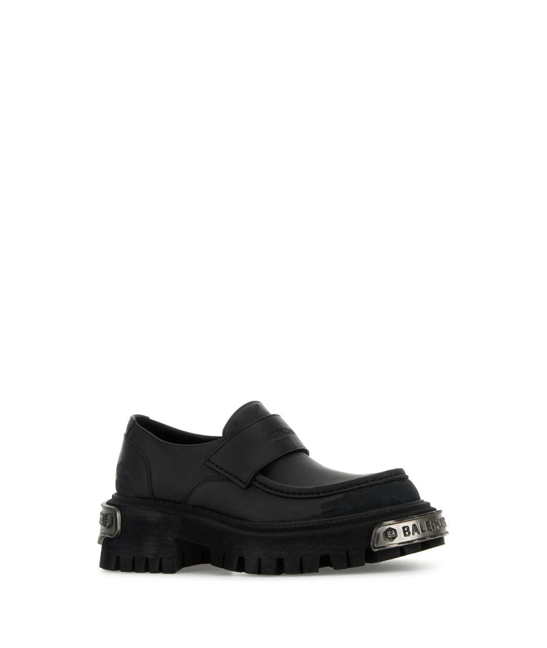 BALENCIAGA Черные кожаные лоферы, фото 2