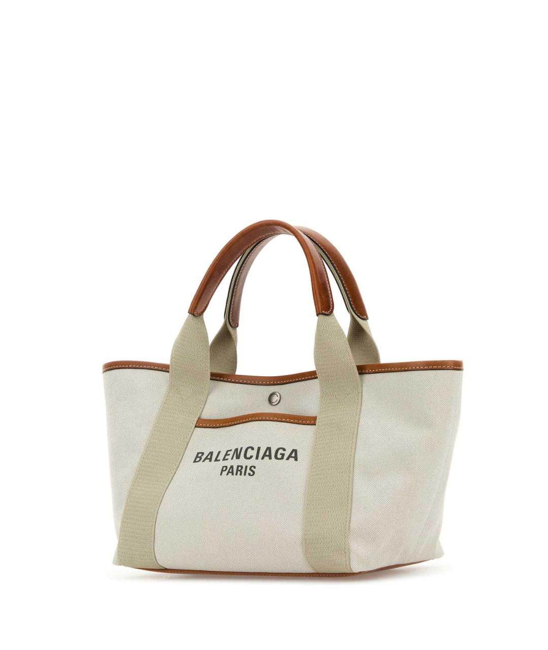 BALENCIAGA Бежевая тканевая сумка тоут, фото 2