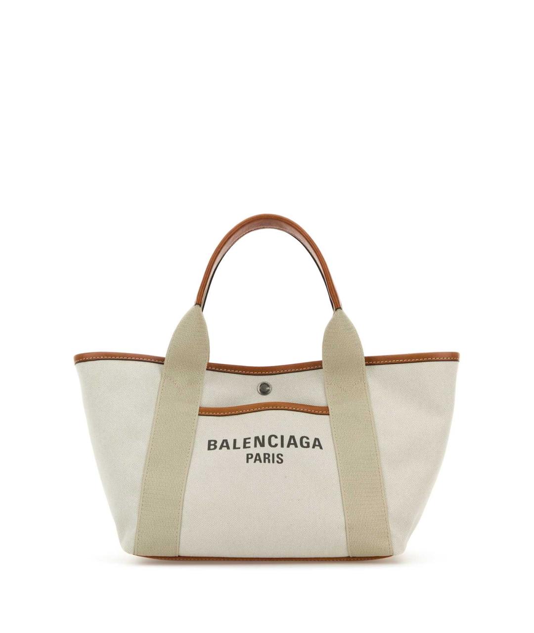 BALENCIAGA Бежевая тканевая сумка тоут, фото 1