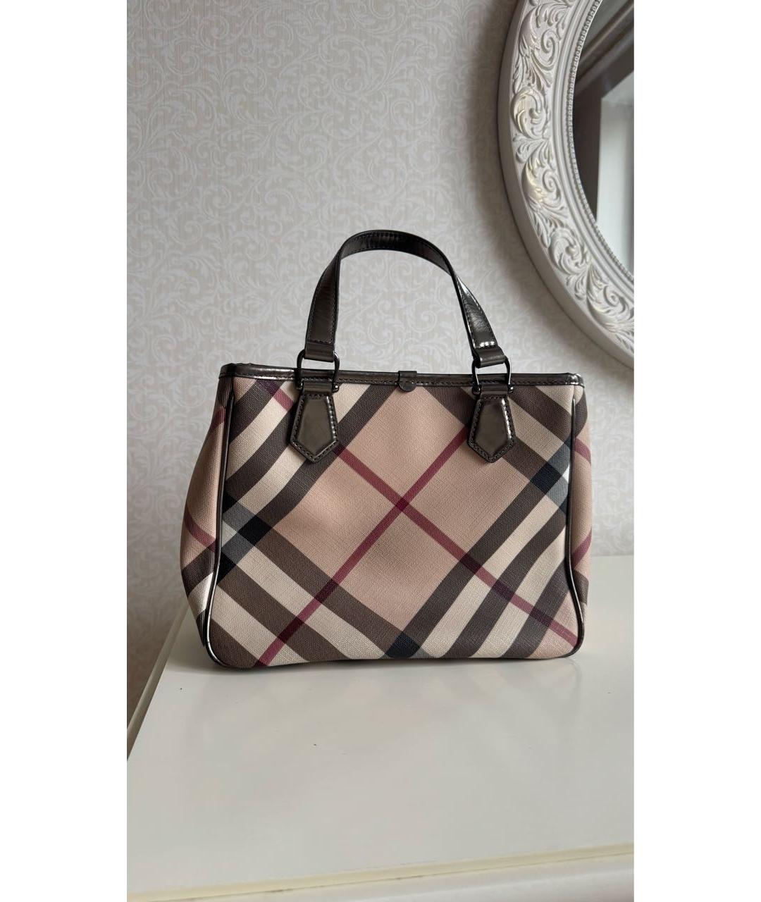 BURBERRY Бежевая сумка с короткими ручками, фото 3