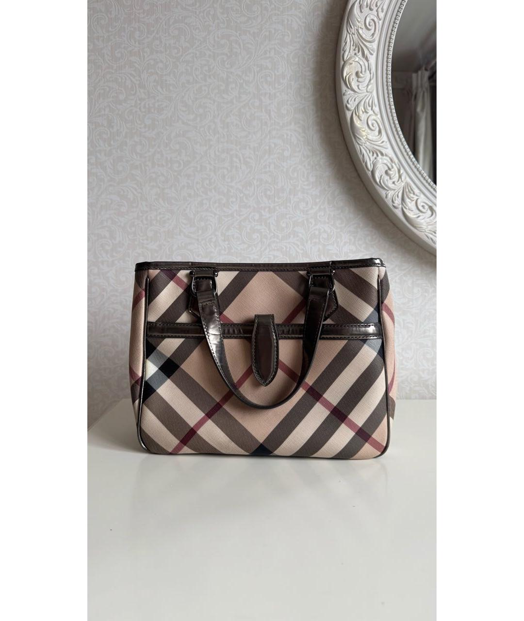 BURBERRY Бежевая сумка с короткими ручками, фото 5