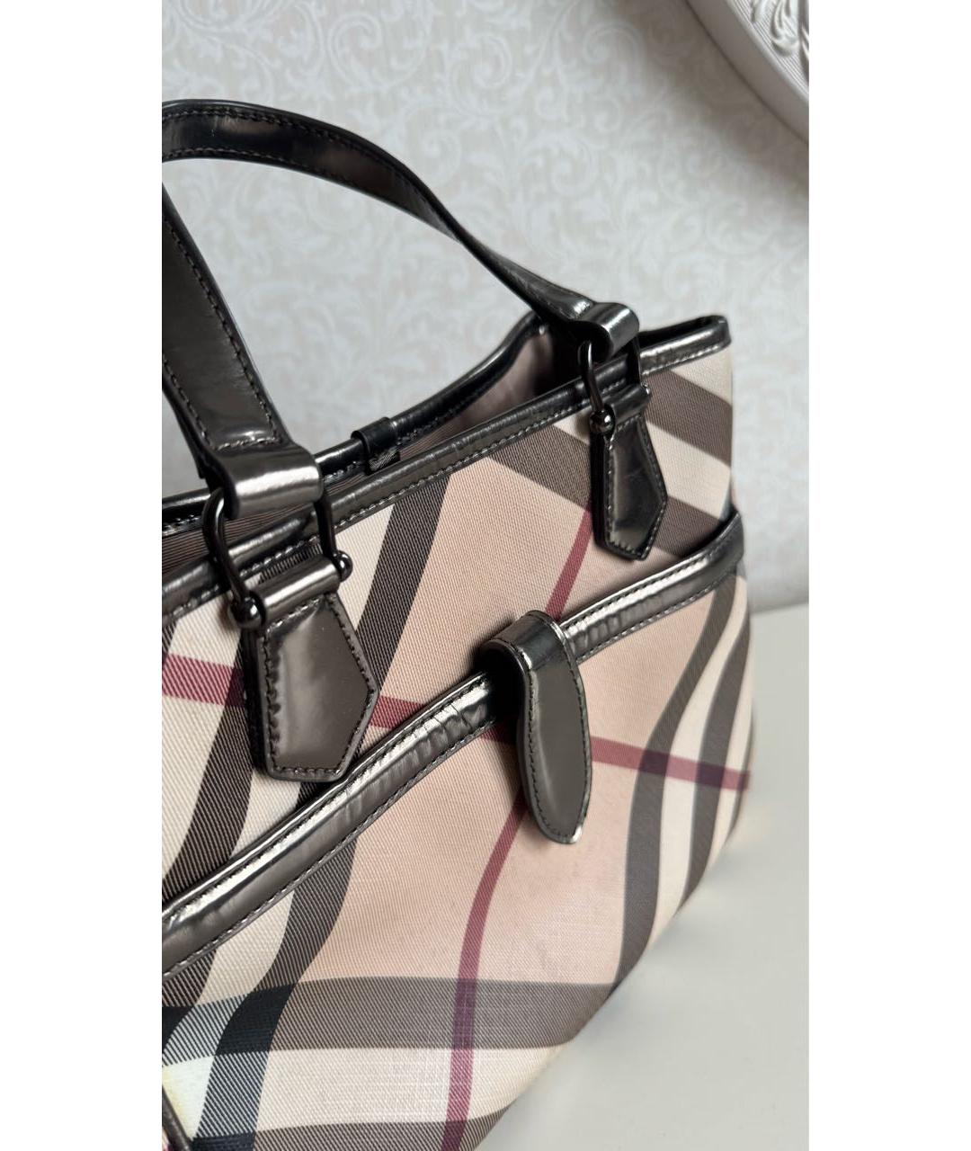 BURBERRY Бежевая сумка с короткими ручками, фото 4