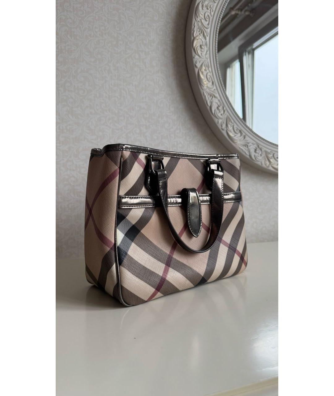 BURBERRY Бежевая сумка с короткими ручками, фото 2