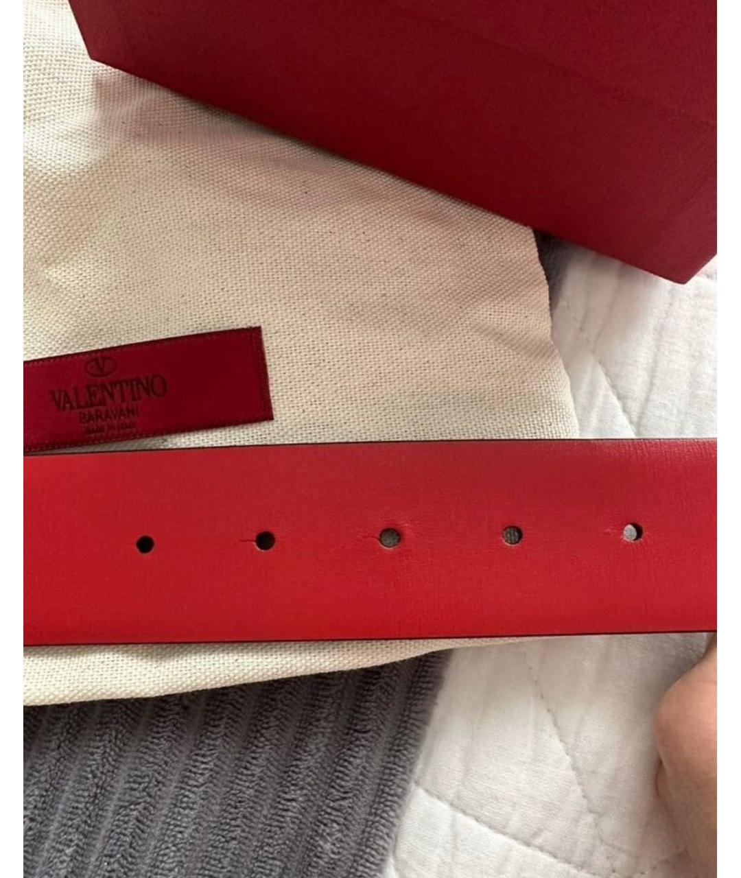 VALENTINO Черный кожаный ремень, фото 8