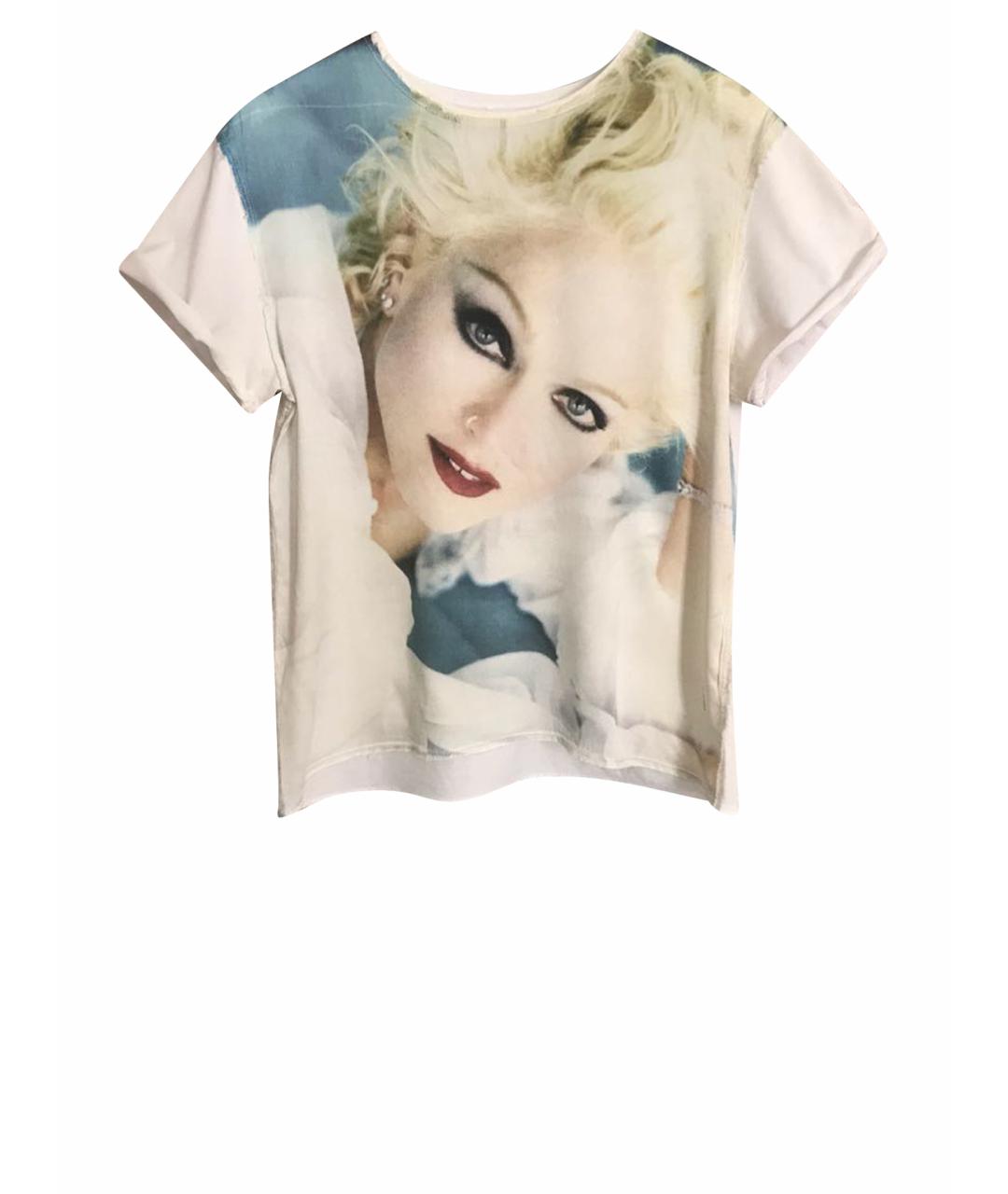 DOLCE&GABBANA Мульти шелковая футболка, фото 1