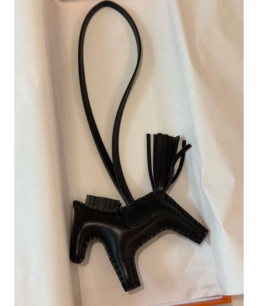 HERMES Черный брелок, фото 4