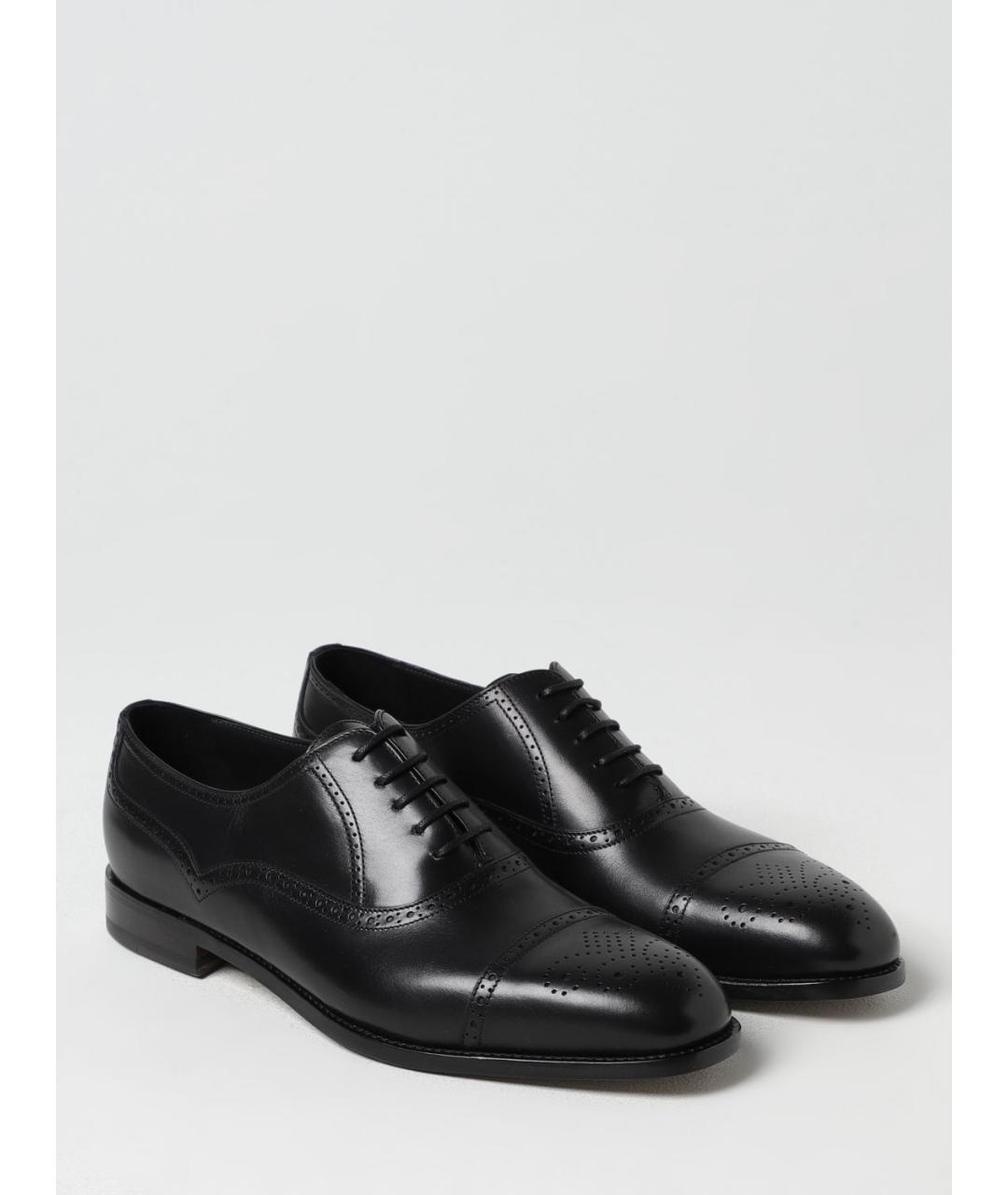 MANOLO BLAHNIK Черные кожаные туфли, фото 2
