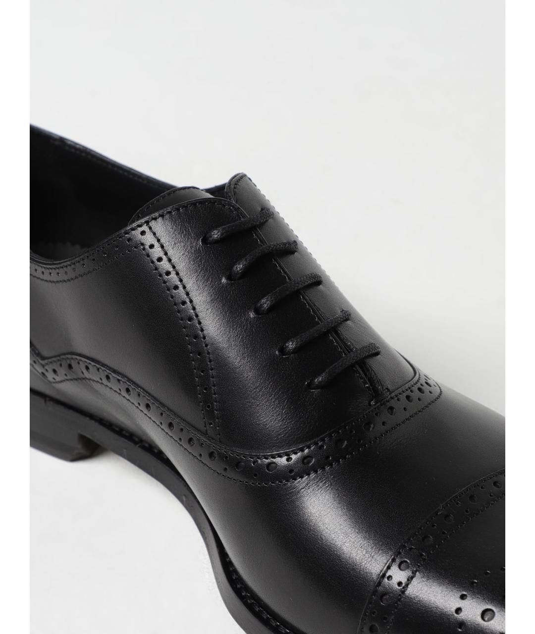 MANOLO BLAHNIK Черные кожаные туфли, фото 4