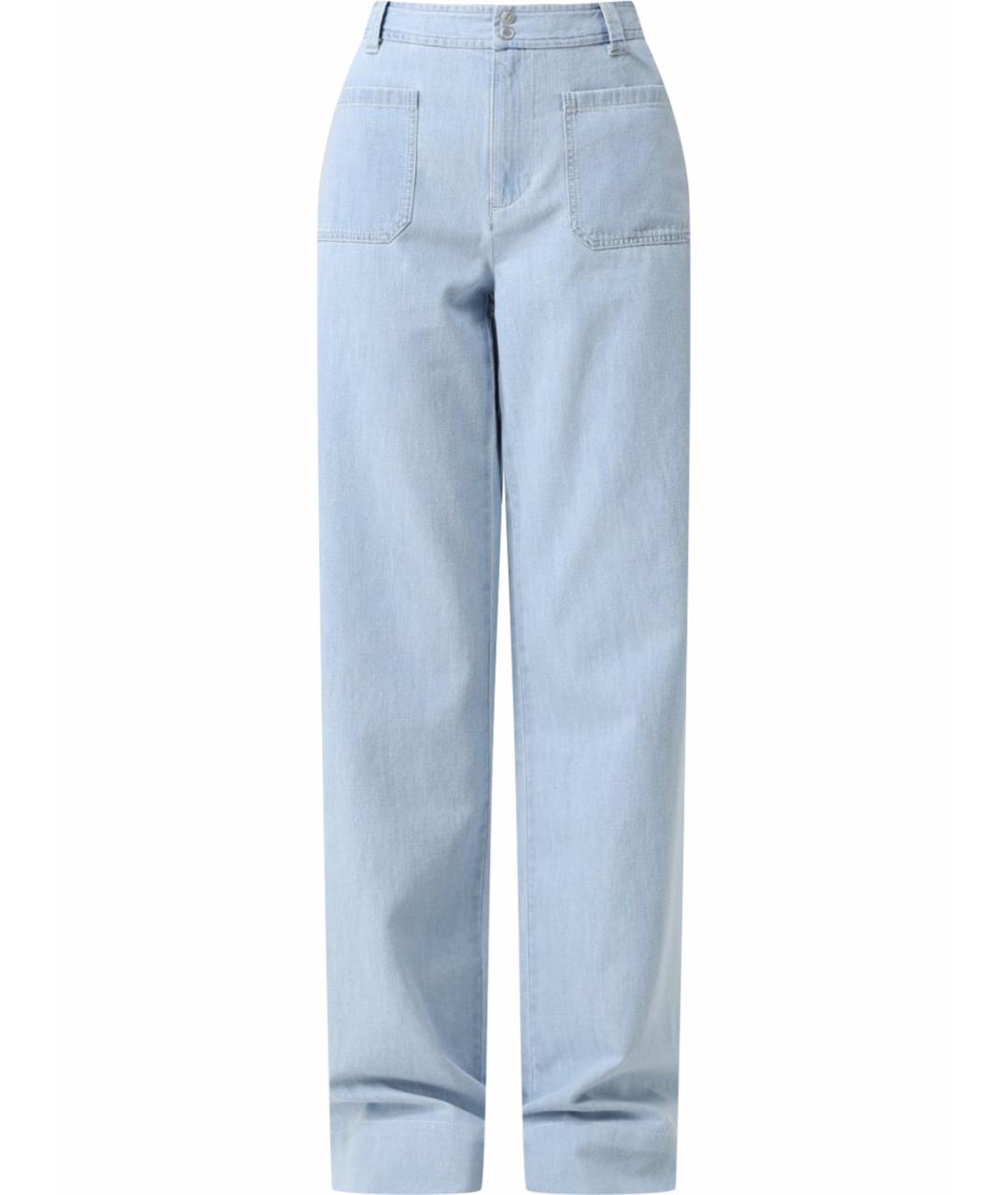 A.P.C. Голубые хлопковые прямые джинсы, фото 1