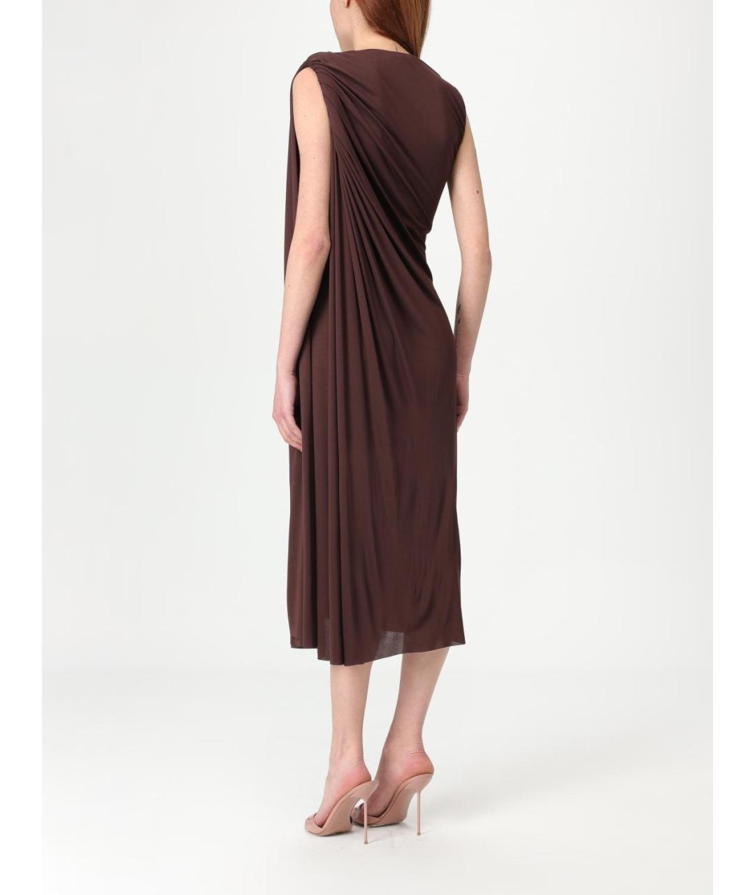 ALEXANDER MCQUEEN Бордовое платье, фото 3