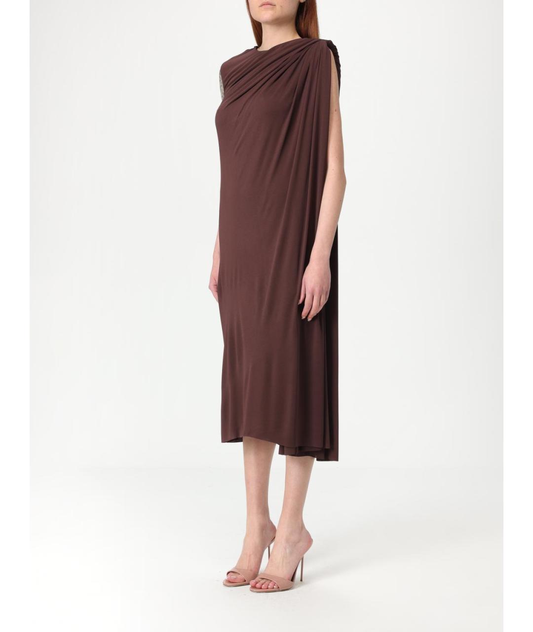 ALEXANDER MCQUEEN Бордовое платье, фото 4