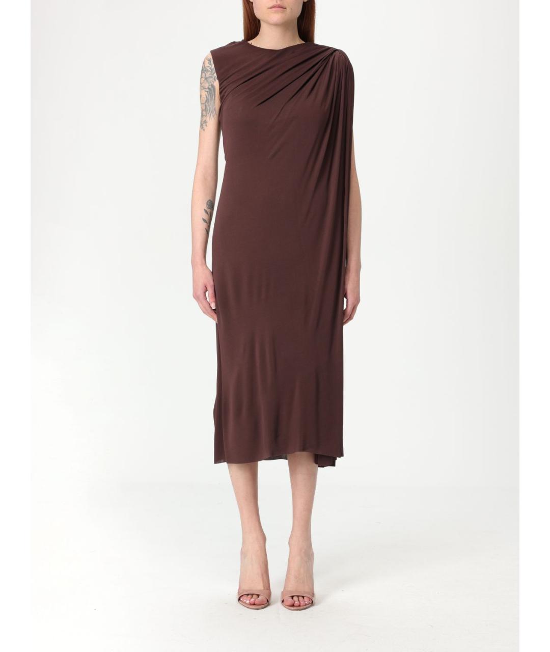 ALEXANDER MCQUEEN Бордовое платье, фото 2