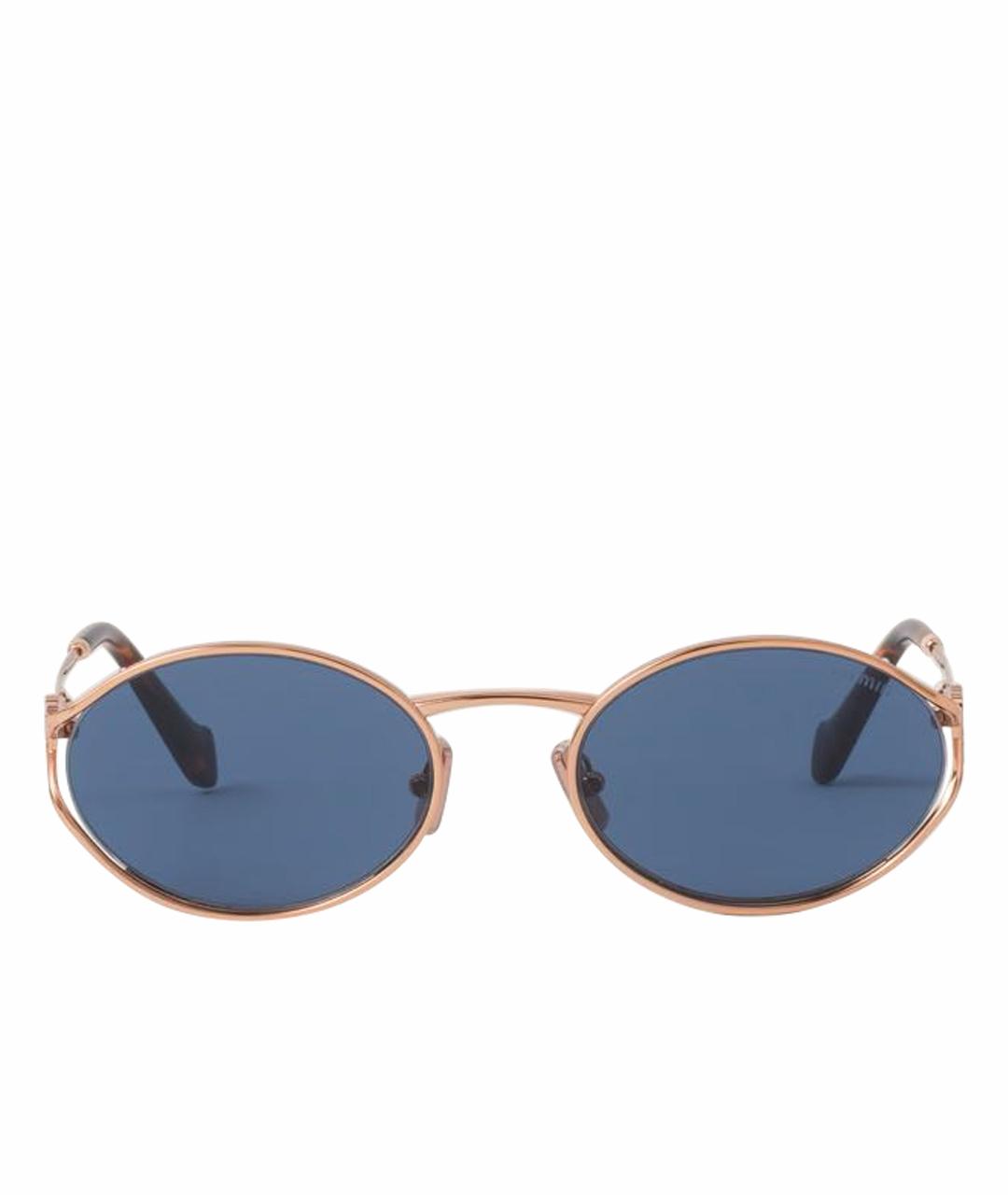 MIU MIU Синие металлические солнцезащитные очки, фото 1