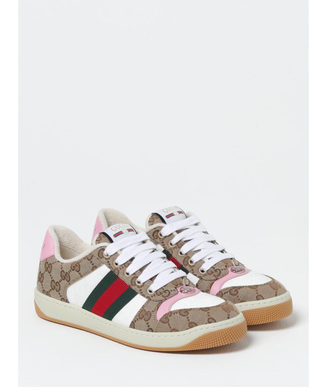 GUCCI Бежевые кеды, фото 2