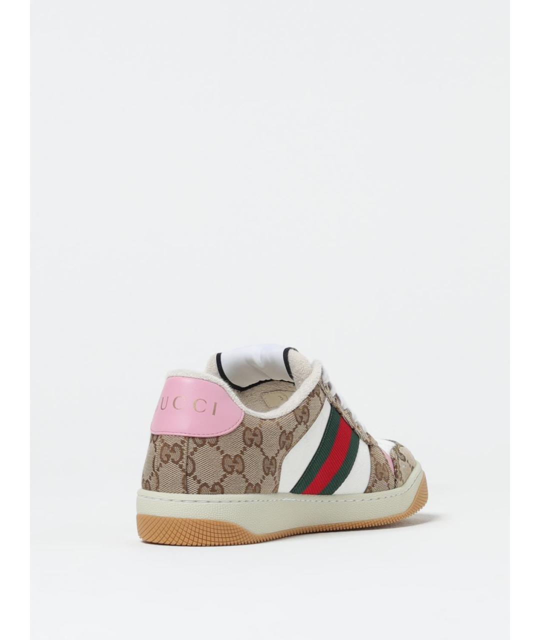 GUCCI Бежевые кеды, фото 3