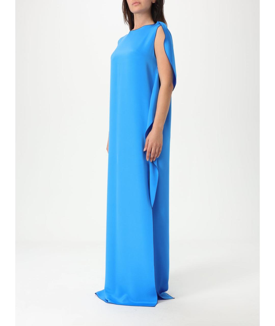 MAX MARA Голубое шелковое платье, фото 4