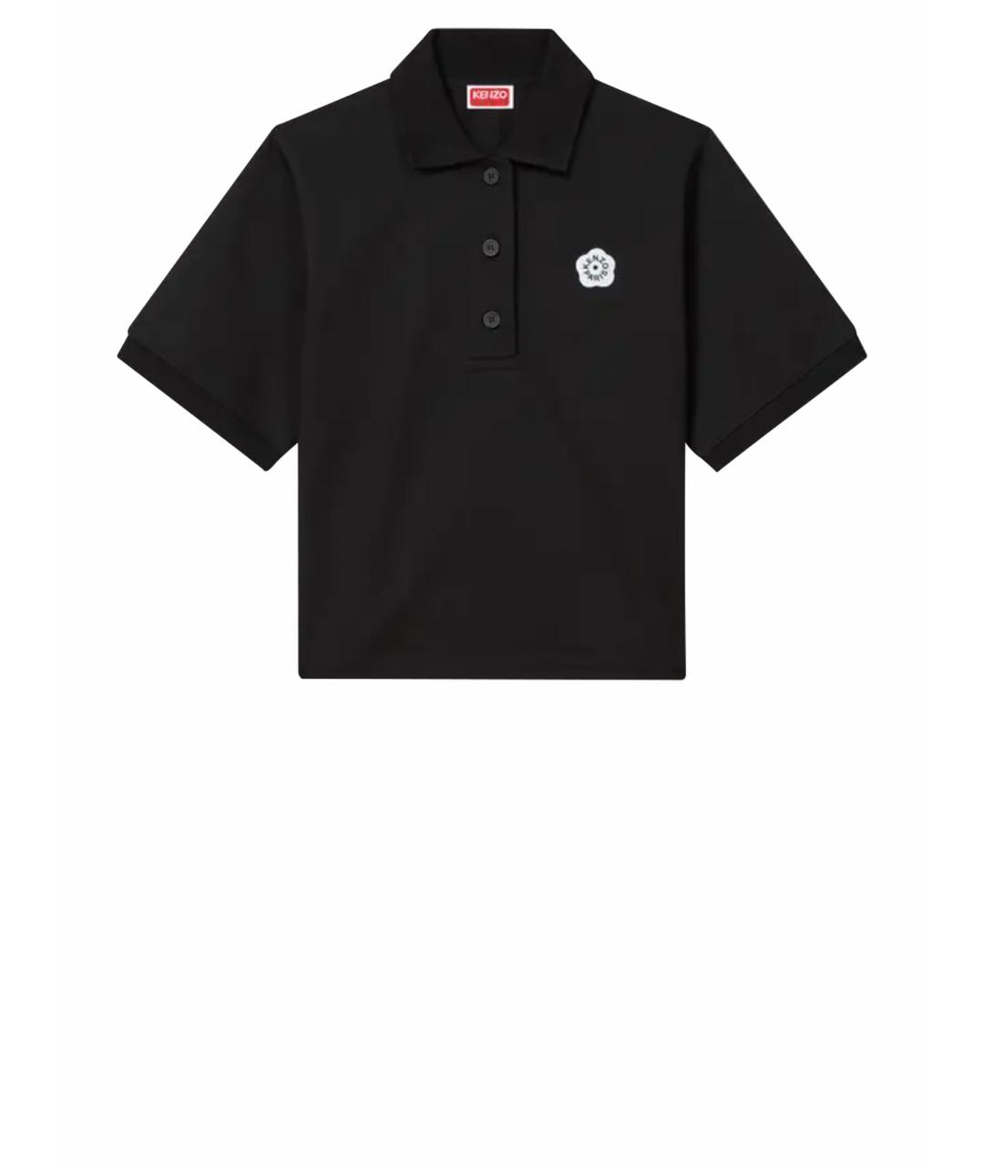 KENZO Черная хлопковая футболка, фото 1