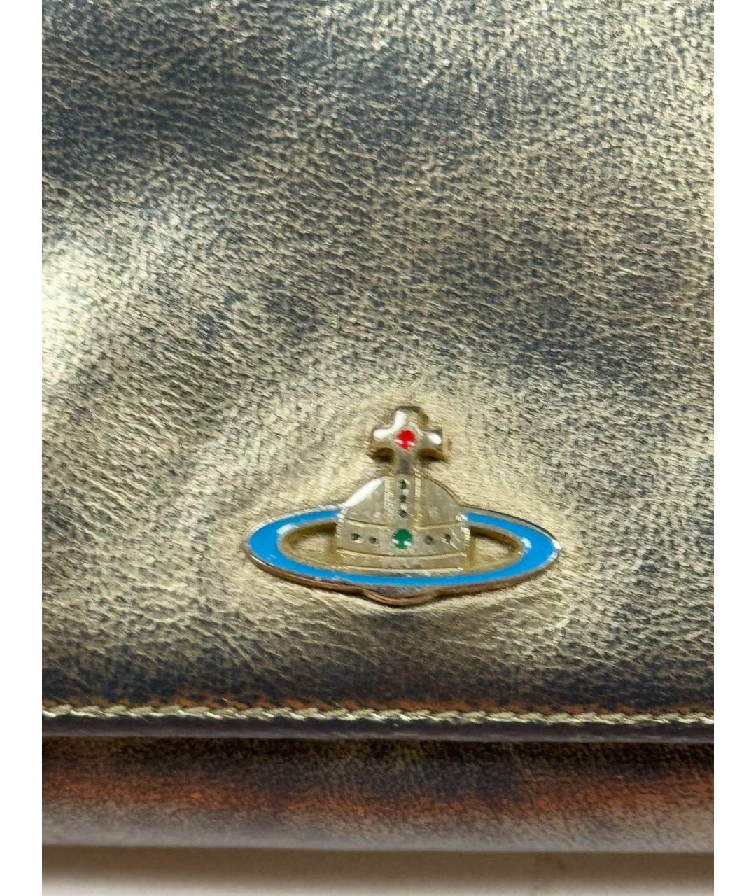 VIVIENNE WESTWOOD Черный кожаный кошелек, фото 3