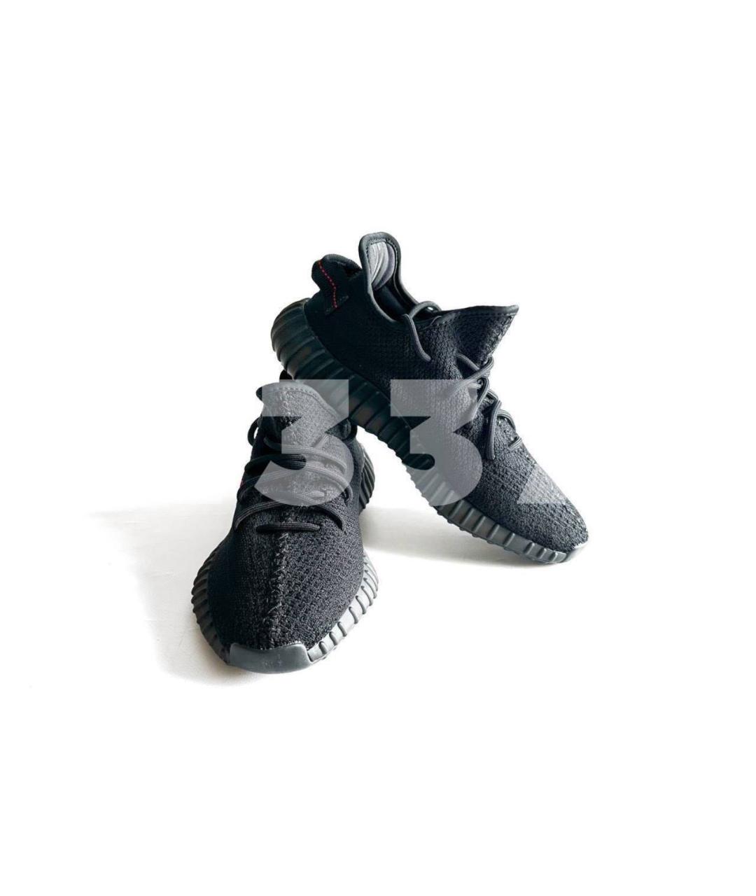 ADIDAS YEEZY Черные текстильные низкие кроссовки / кеды, фото 2